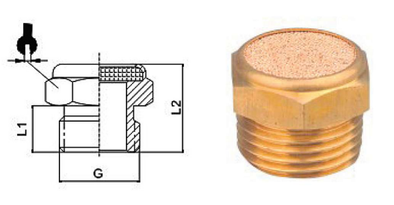 Silencer fittings QS MG